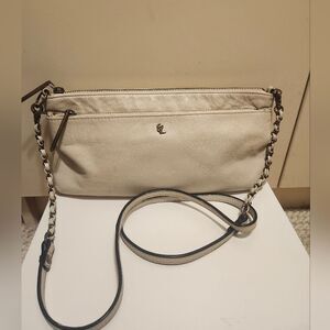 Elliot Lucca Oyster Lambskin Leather Chain Strap Crossbody Bag/Clutch Ret.$175